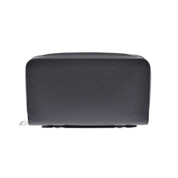 Louis Vuitton Taiga Zippy XL Clutch Bag Black Taiga Leather Long Wallet - Picture 1 of 9
